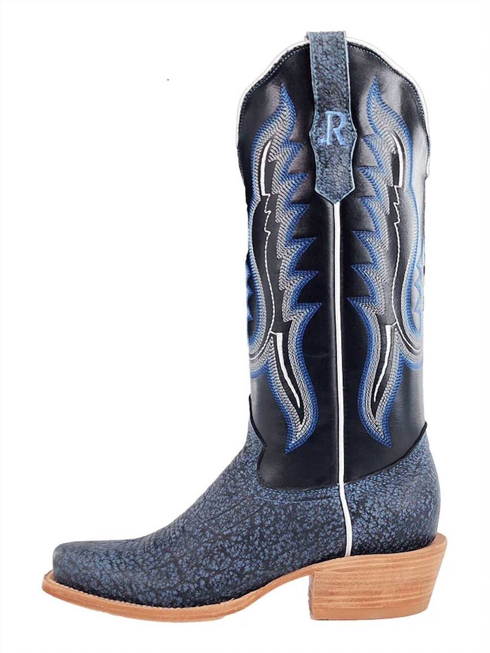 NEW R WATSON BOOTS women's cape buffalo western boots in midnight blue